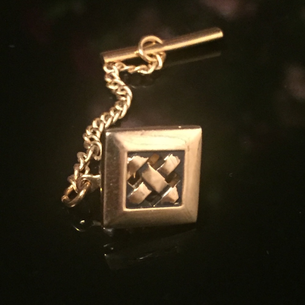 Art Deco Design Gold Tie Pin, Vintage Style